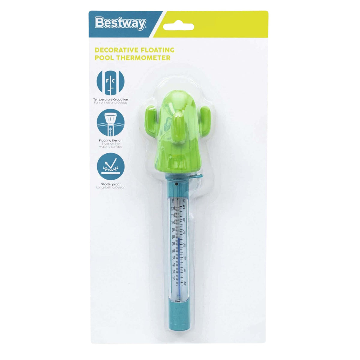 Bestway 58763 Floating Thermometer For Spa Pools Cactus Green