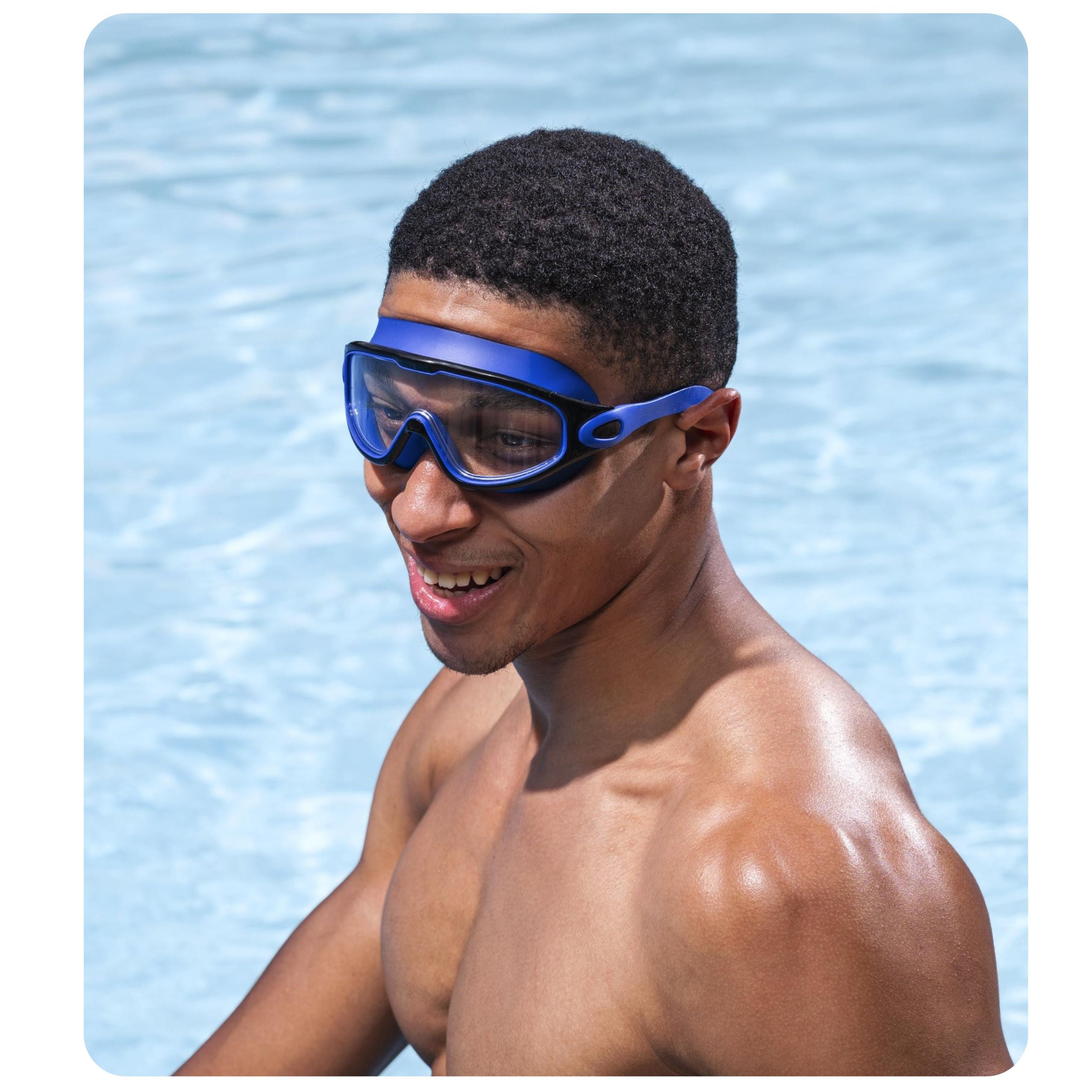 Bestway 21194 Adjustable Black And Blue Swimming Goggles