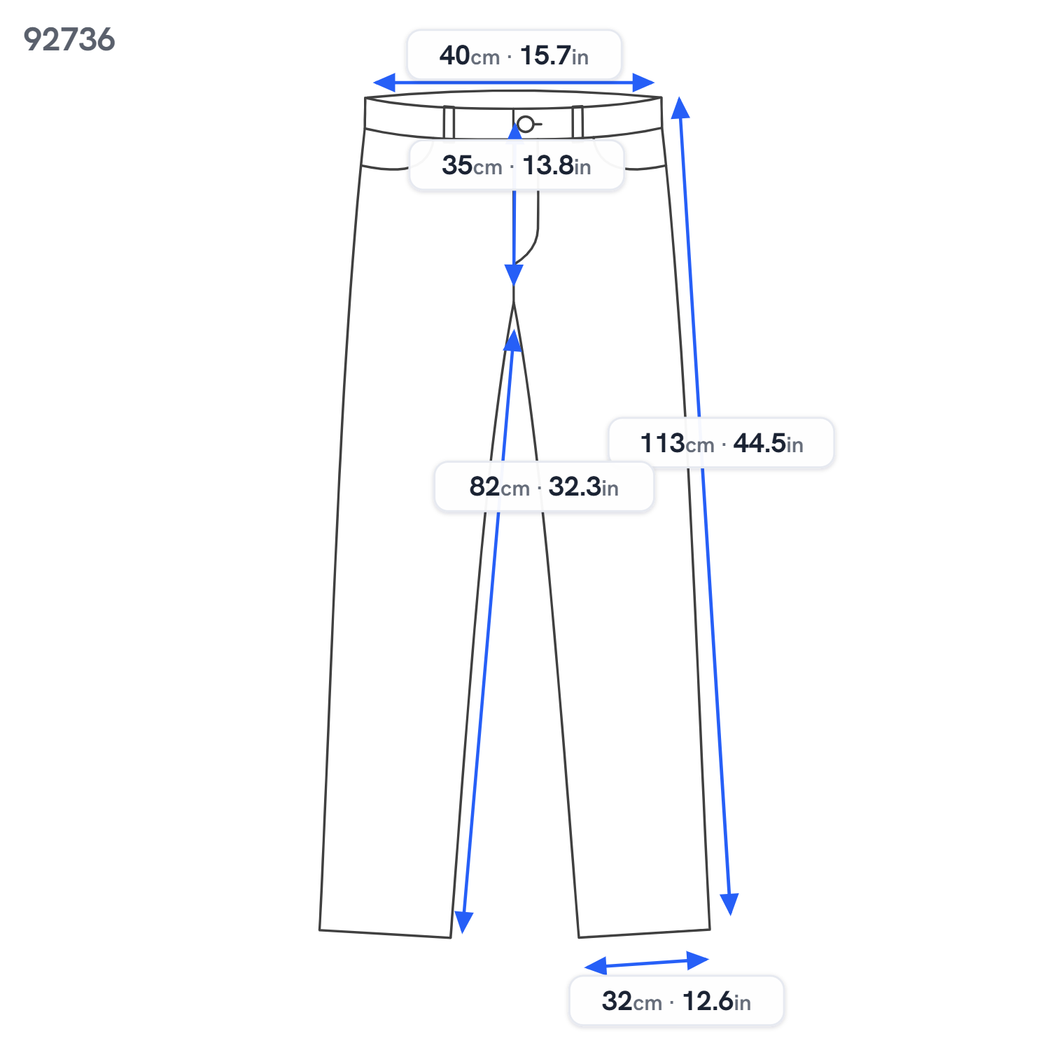Jeans Triple Pleat