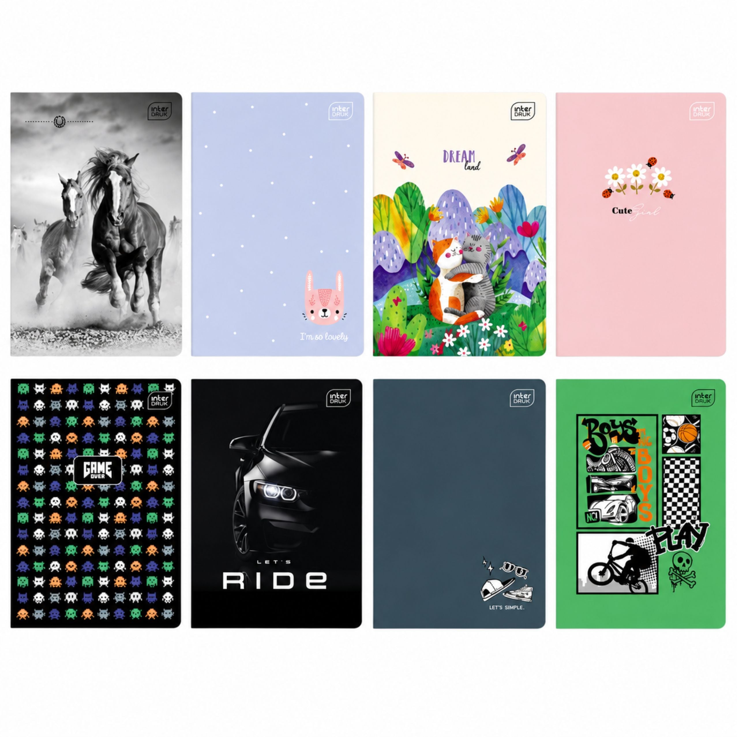 Interdruk A5 Notebook With Thick Lines 32 Sheets Assorted Designs