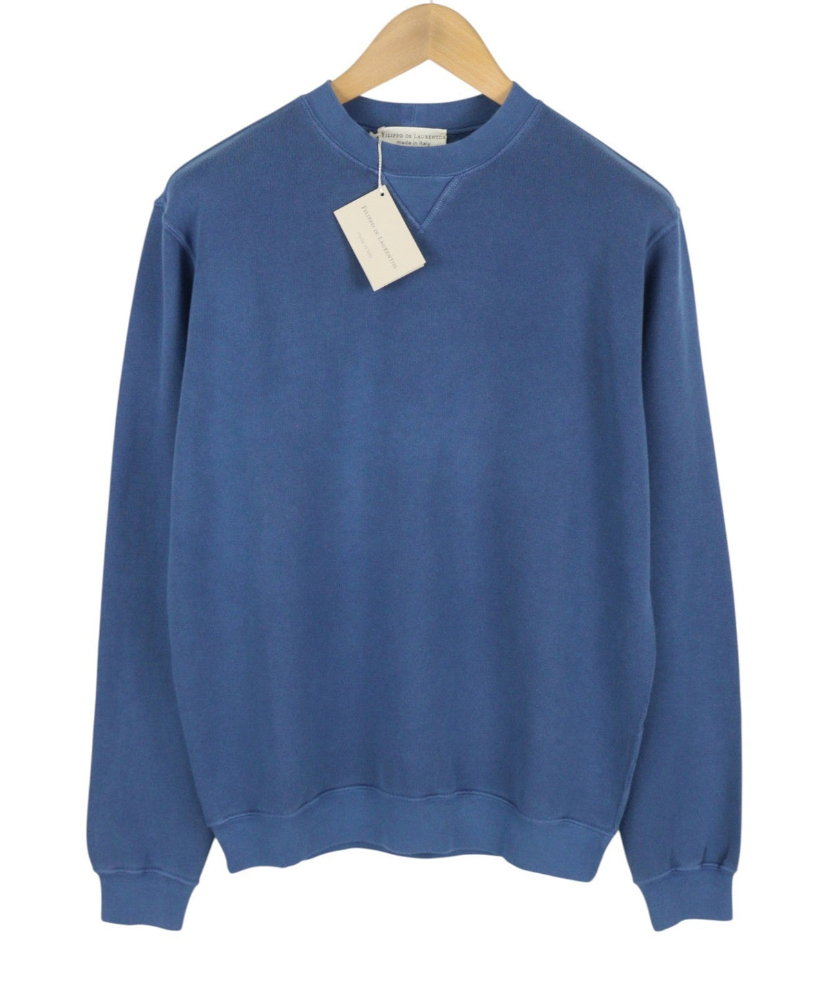 Felpa in cotone blu