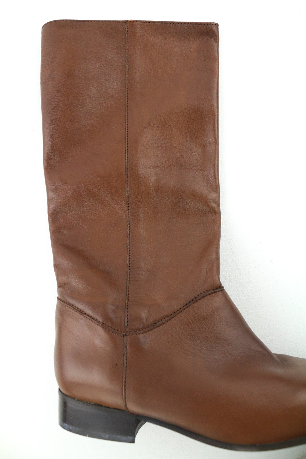 Brązowe skórzane buty
