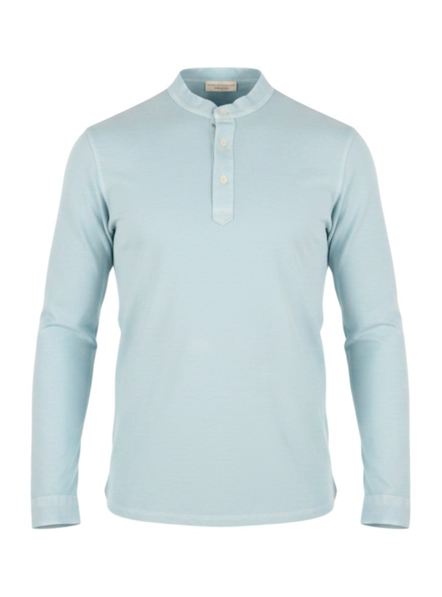 Camiseta de algodón azul