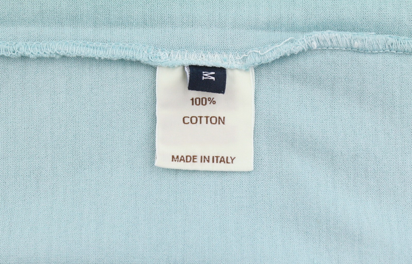 Camiseta de algodón azul