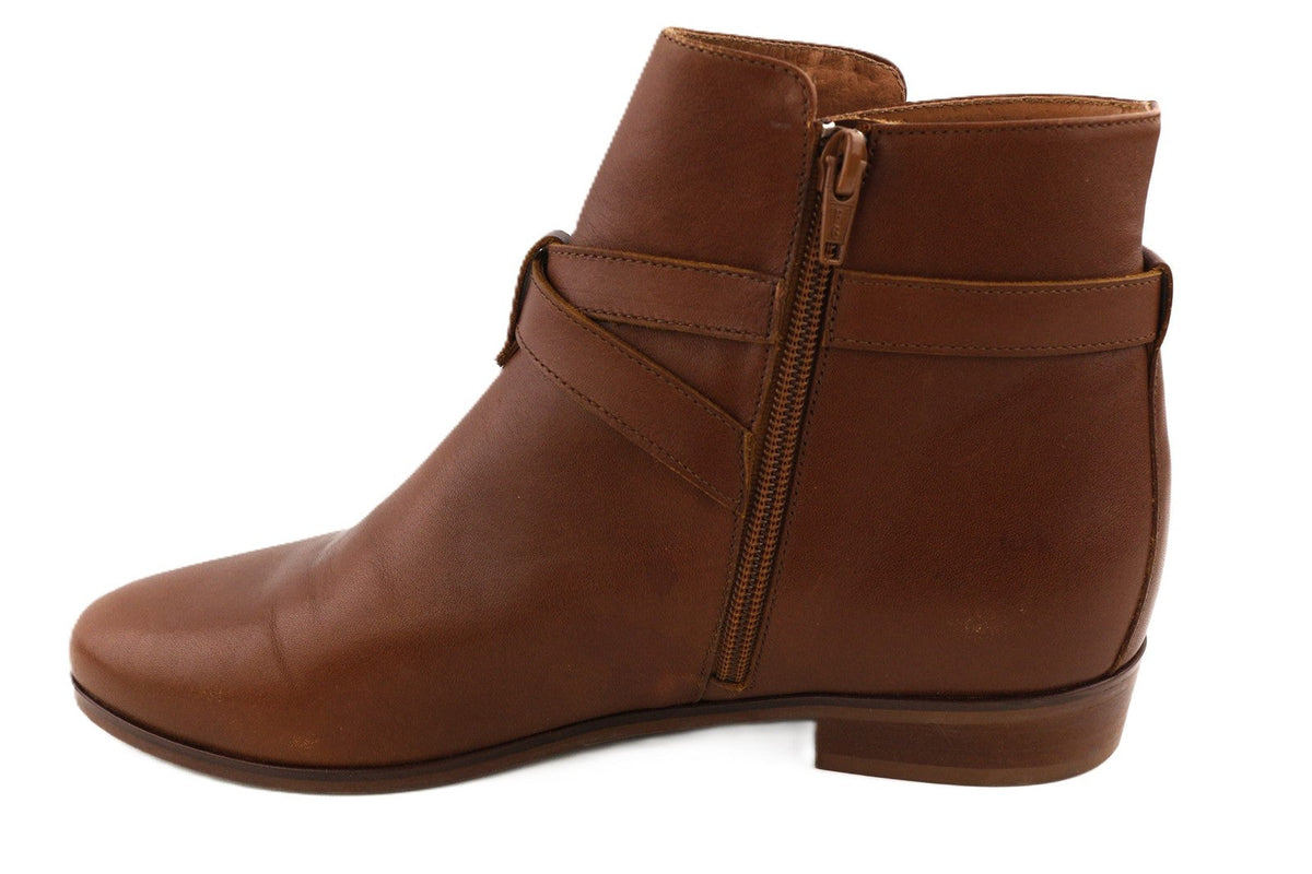 Brązowe skórzane buty