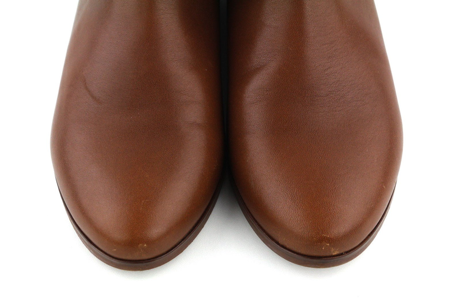 Brązowe skórzane buty