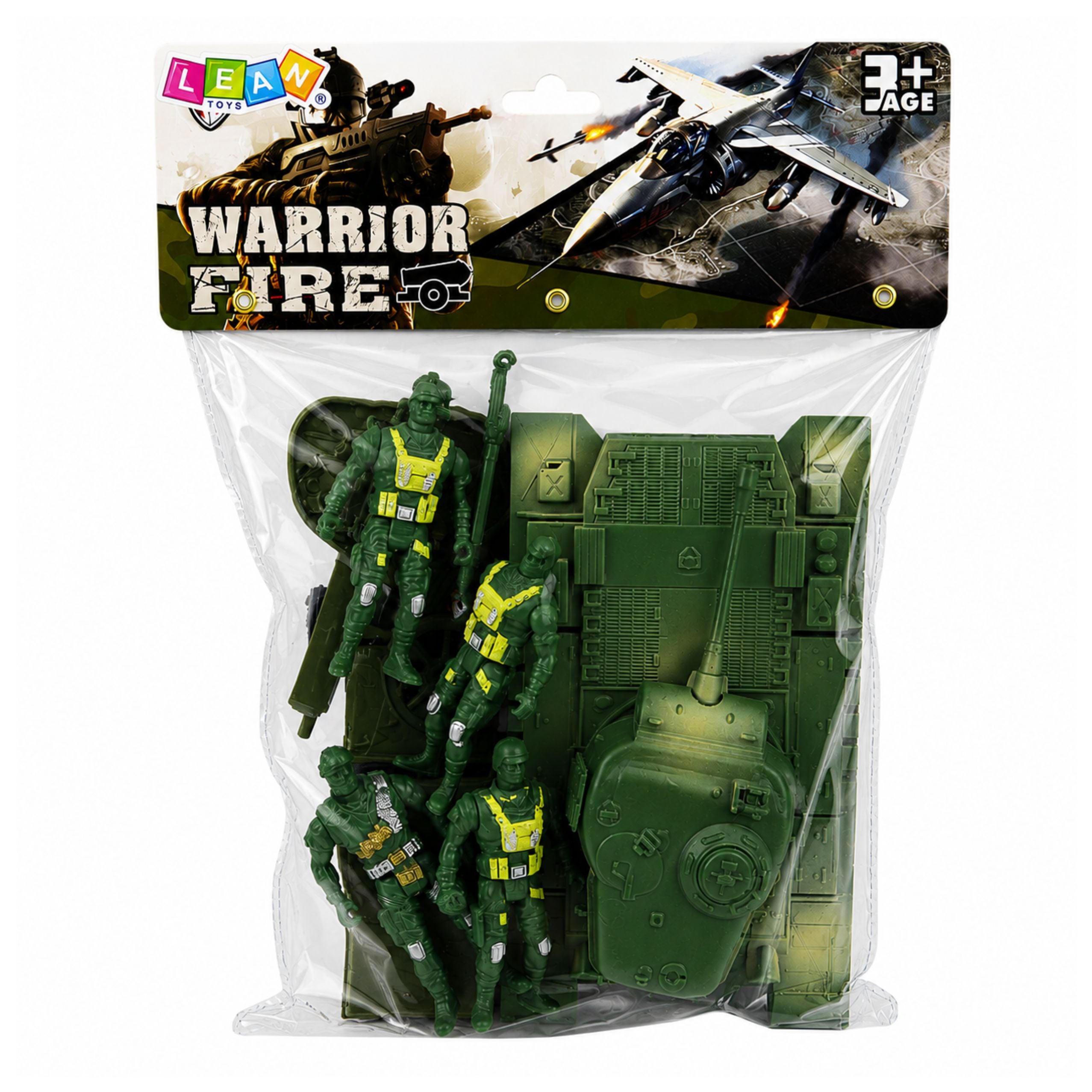 Military Set Soldiers Tank Vehicle Gun 13 Pcs.