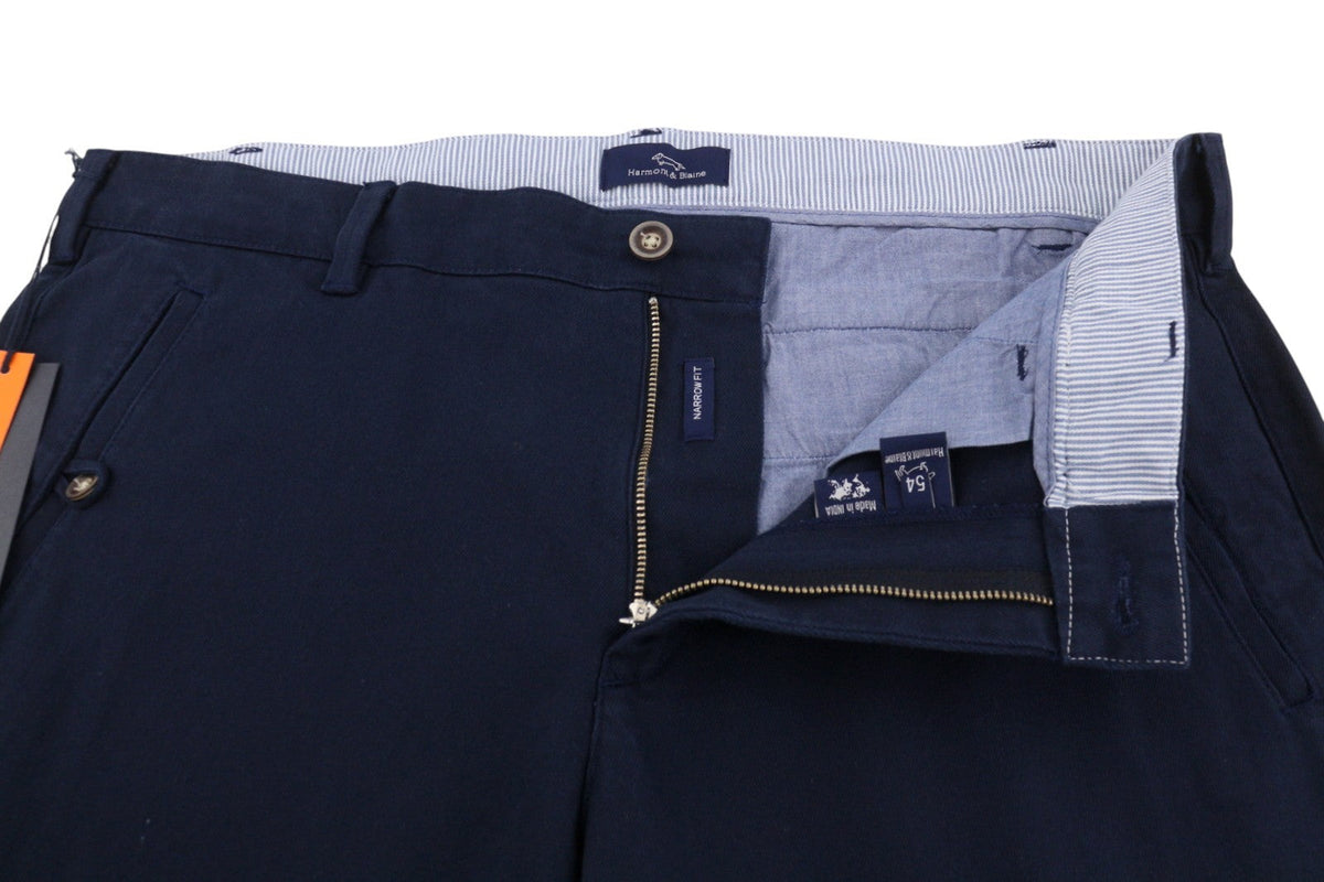 Pantaloni di cotone blu
