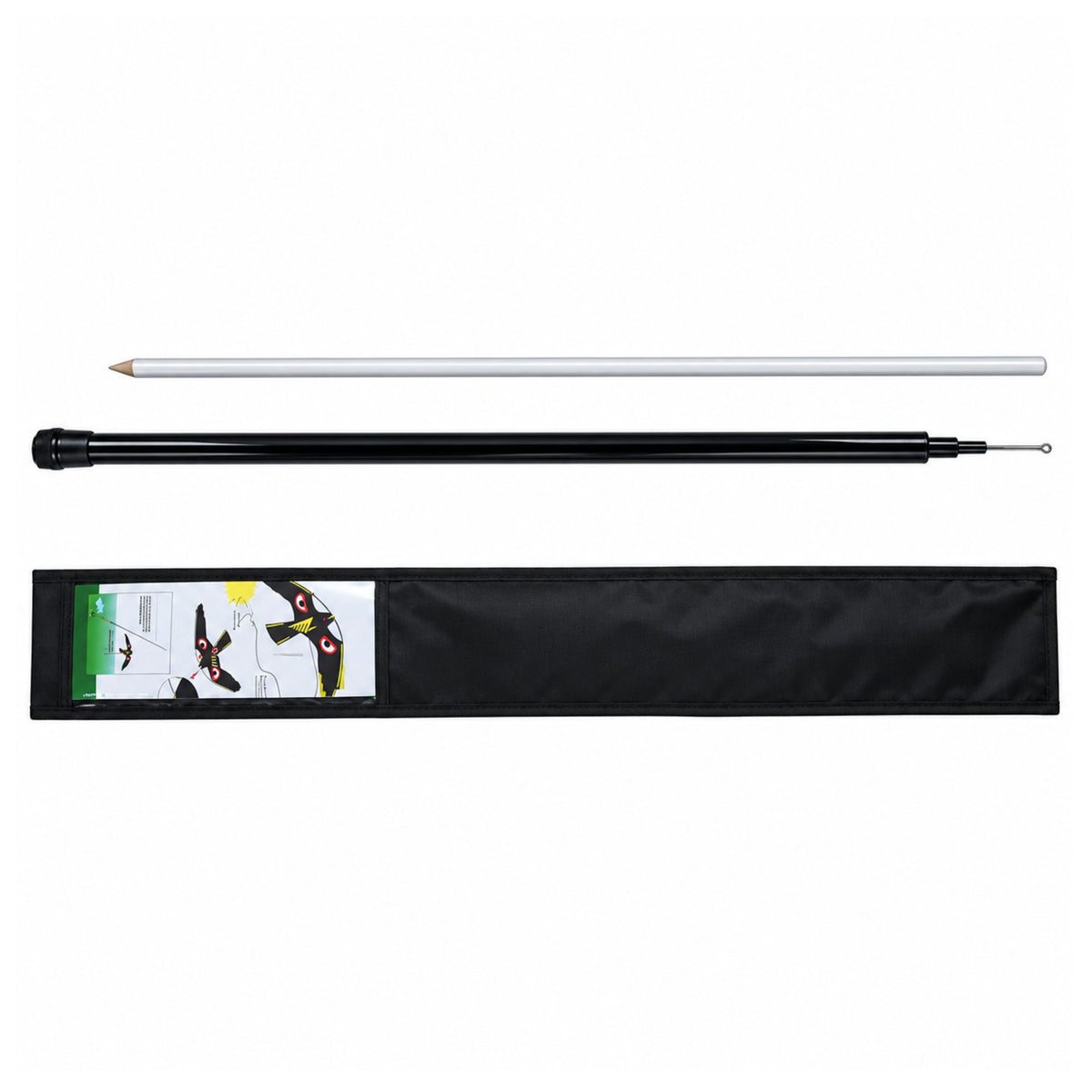 Bird Scarer Kite Predator Black Hawk 120 Cm Mast 4m