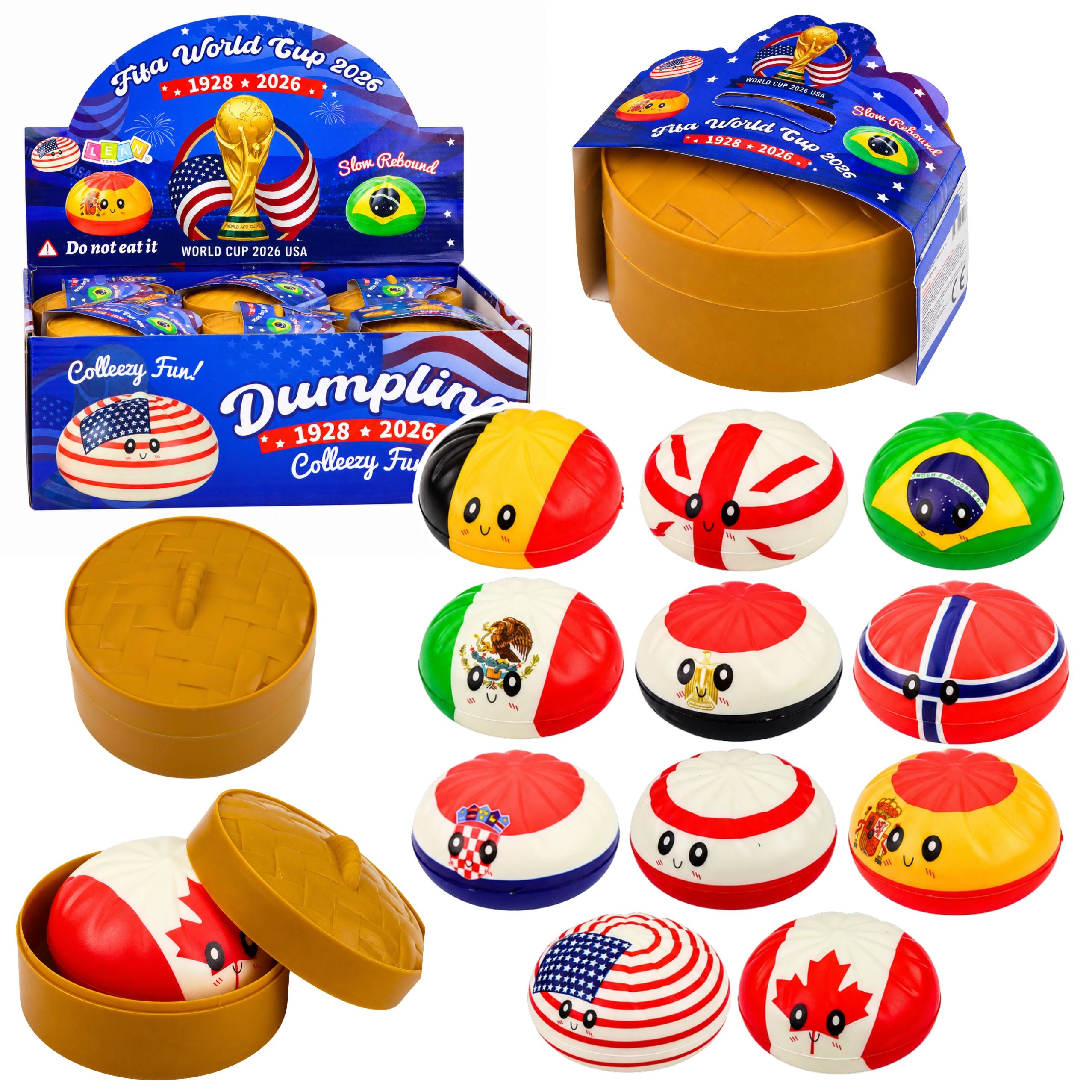 Squishy Dumpling Dumpling With Flags Fragrant Foam Box 8.5 Cm