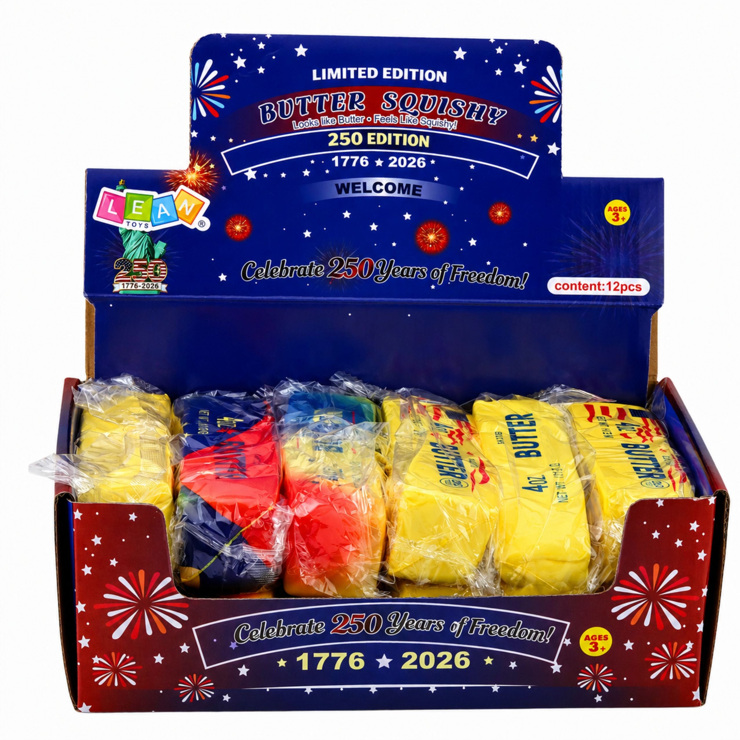 Squishy Butter Cube Usa duftende skumsmør Squishy 13,5 Cm