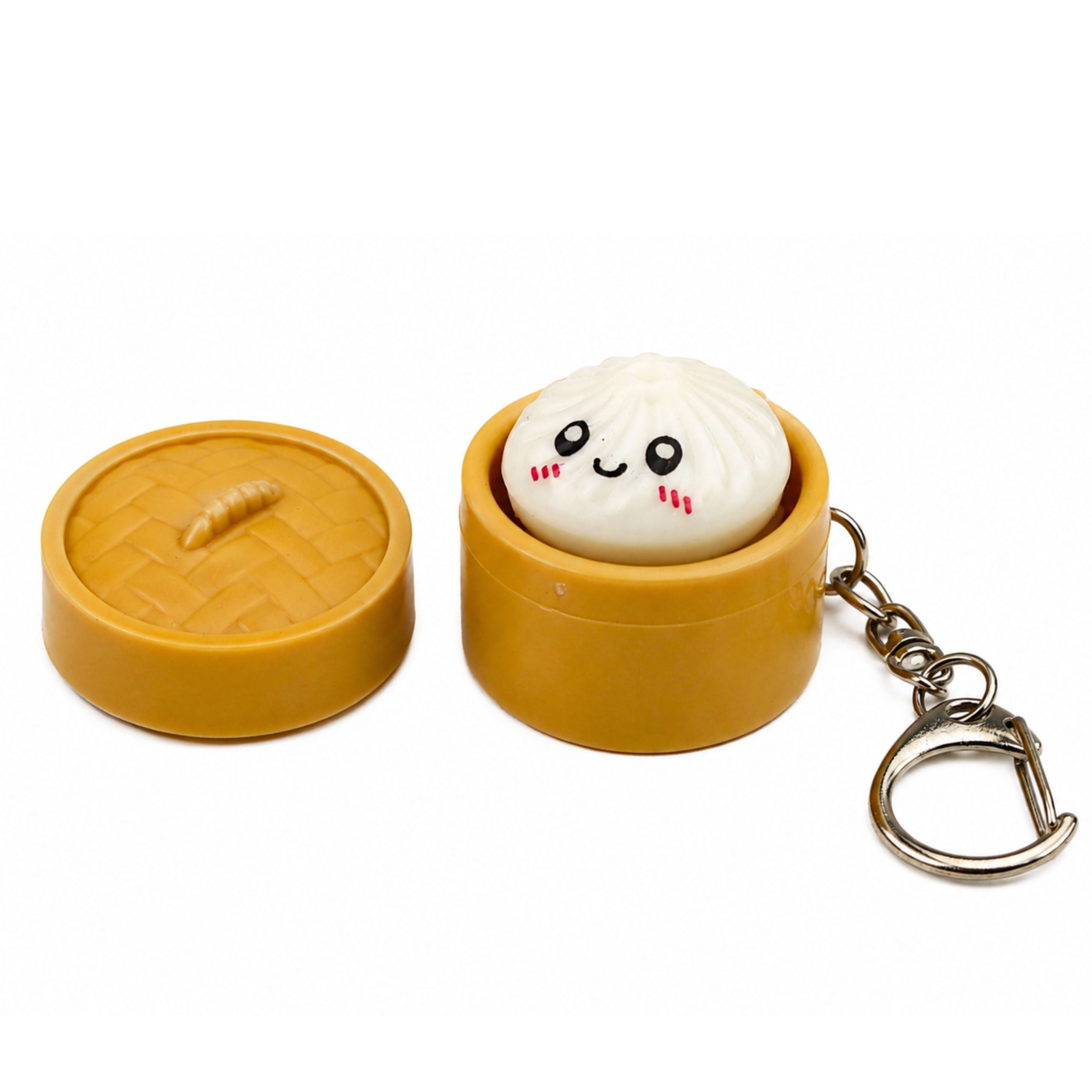 Dumpling In A Basket Keychain Glowing Led Dumpling For Keychain Backpack 3.5 Cm