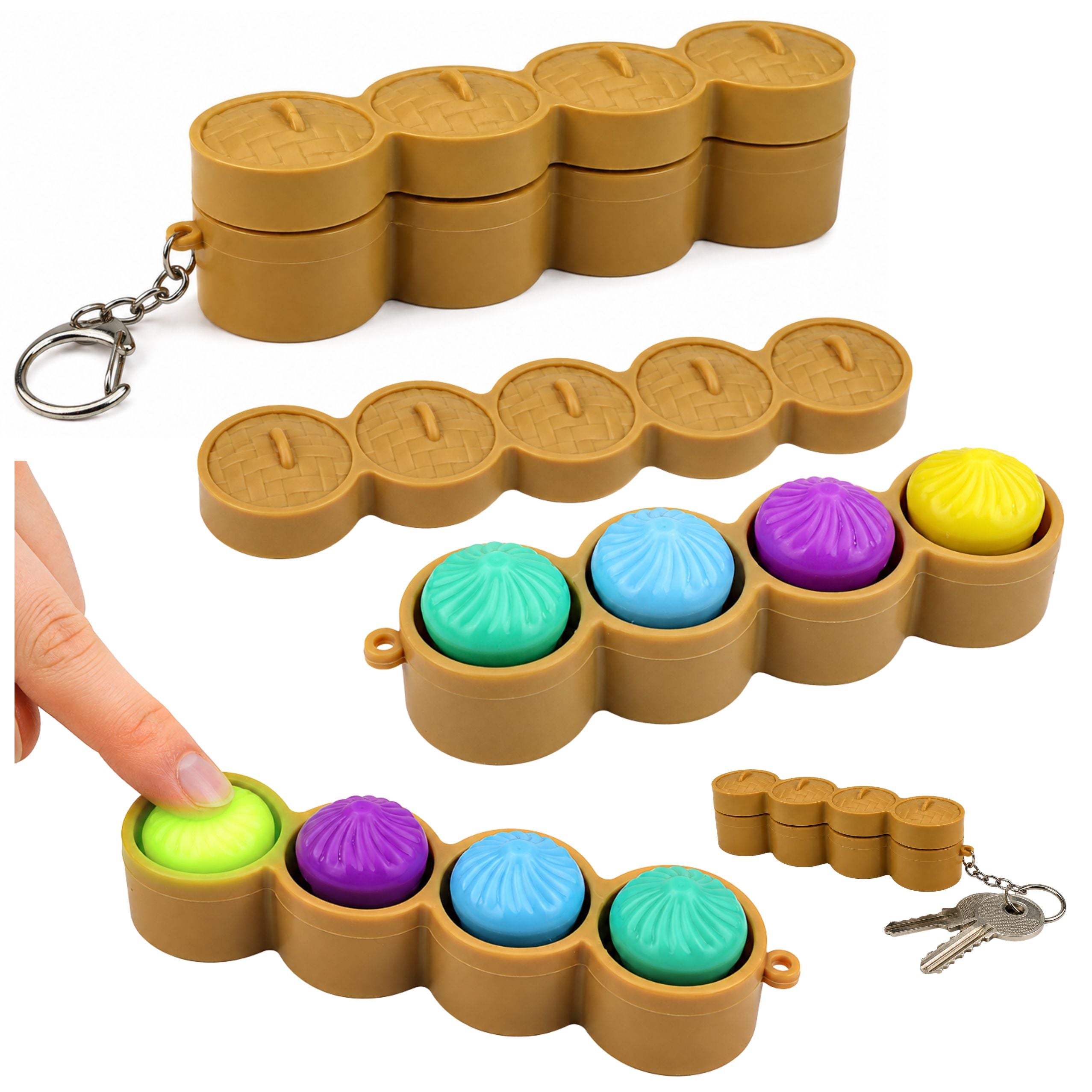 Dumpling In A Basket Keychain Glowing Led Dumpling For Keychain Backpack 13 Cm