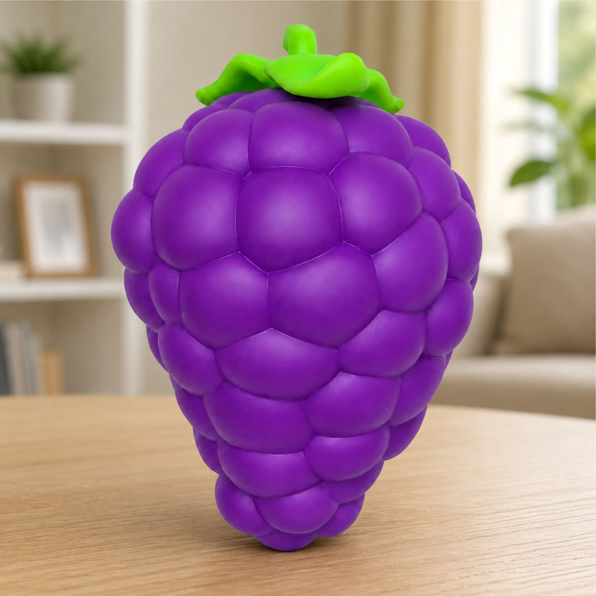 Large Anti-stress Squishy Fruit Grape Squeezable Purple 20cm