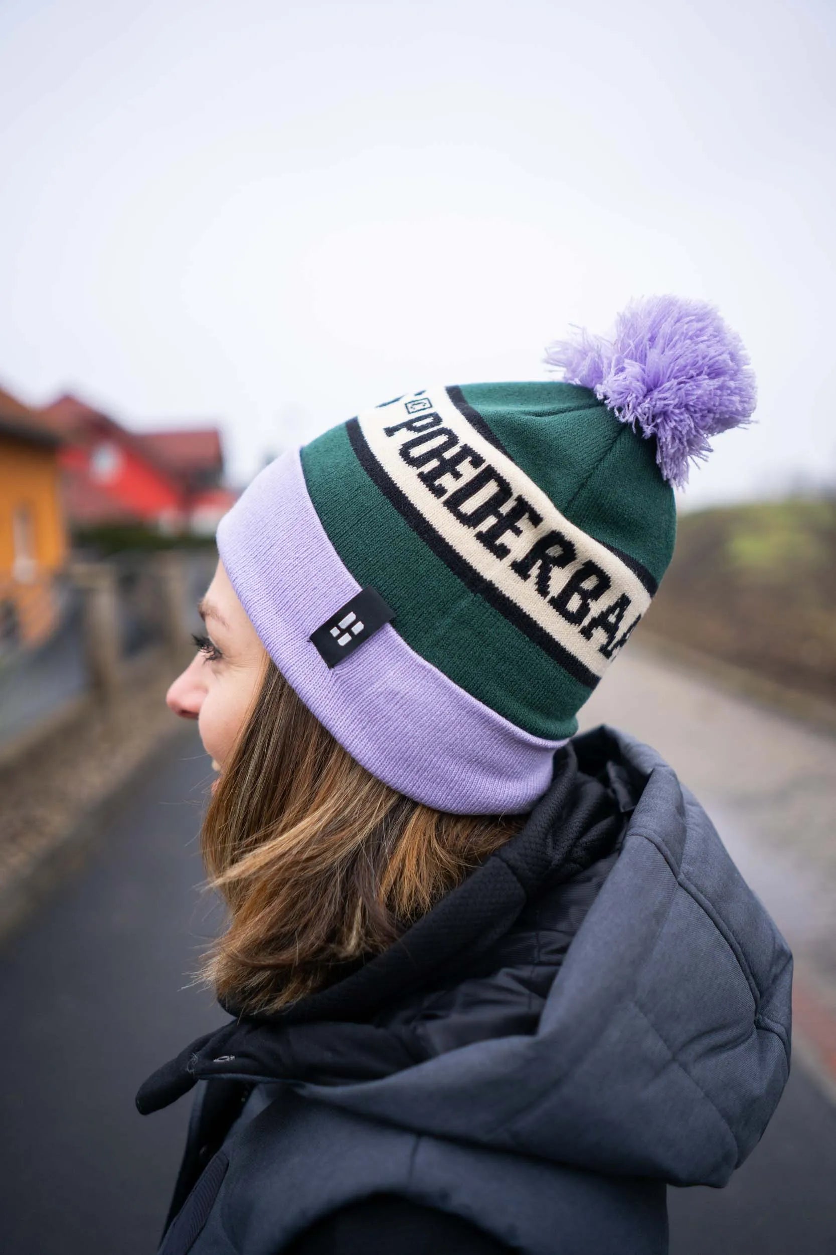 Wintermütze Poederbaas Freeride Unisex Beanie Grün-Lila Lila