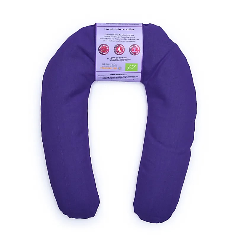 Oreiller Cervical Lavande Bio Violet Foncé - ±25x20x3cm; ±440g