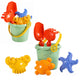 Sea Sand Set Bucket Molds Shovel Rake 6 Pcs.