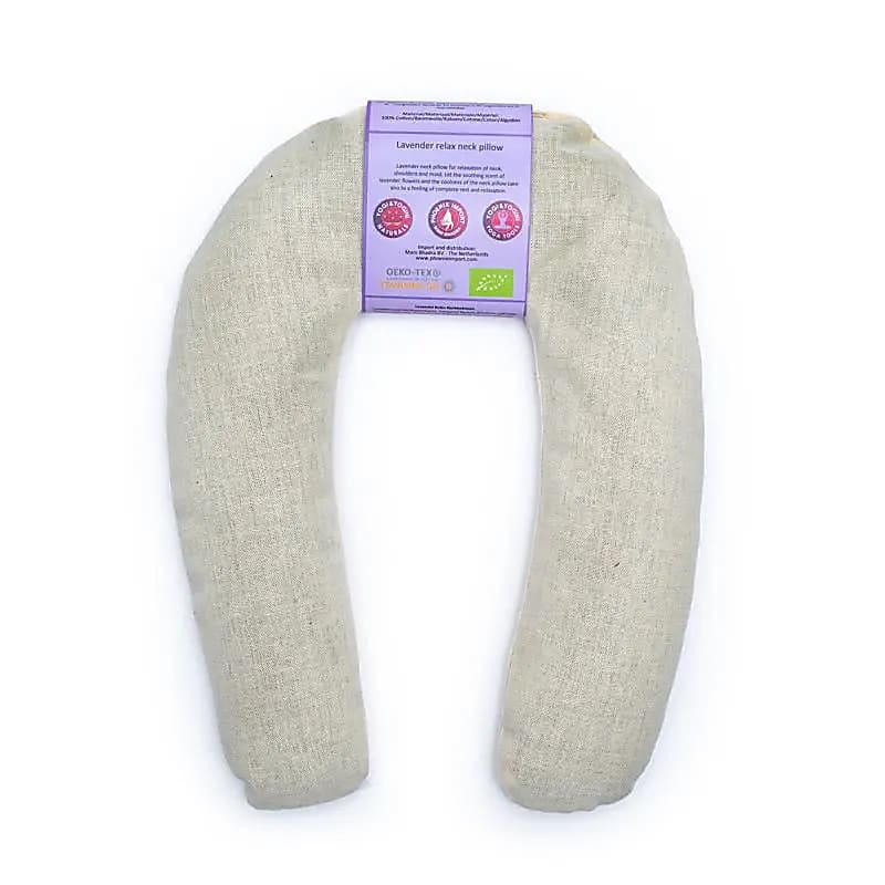 Neck Pillow Lavender Organic Naturel - ±25x20x3cm; ±440g