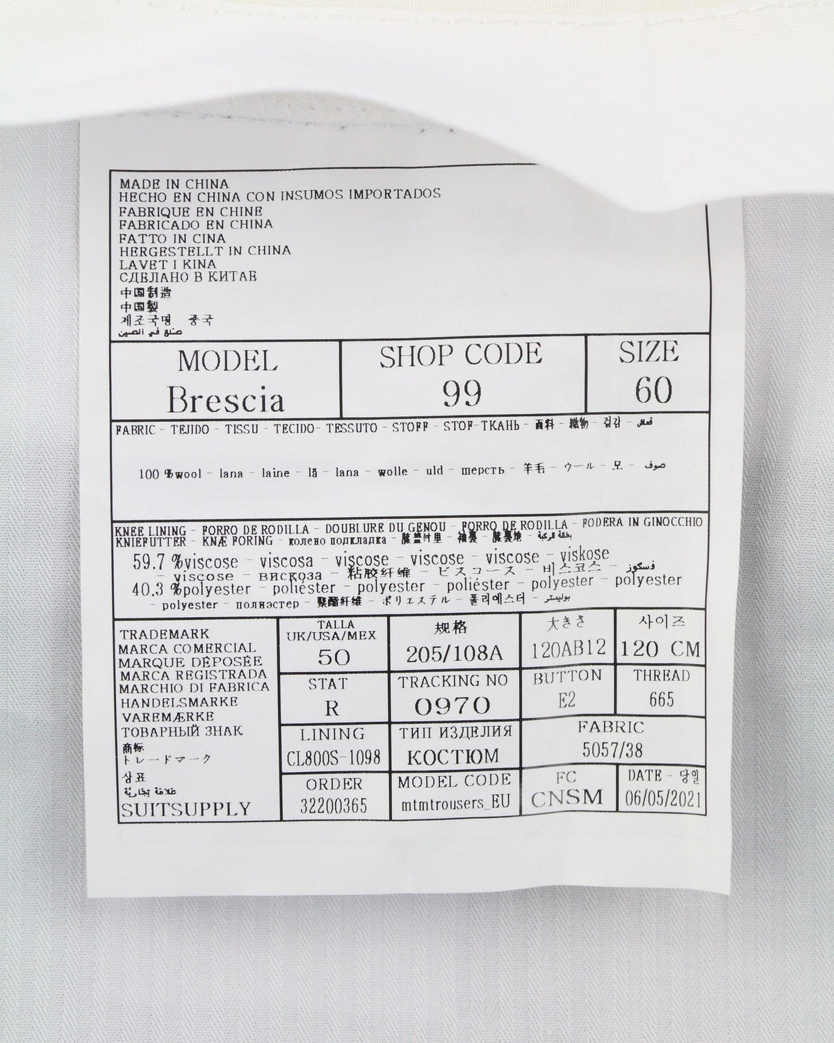 Suit Napoli Single Breasted