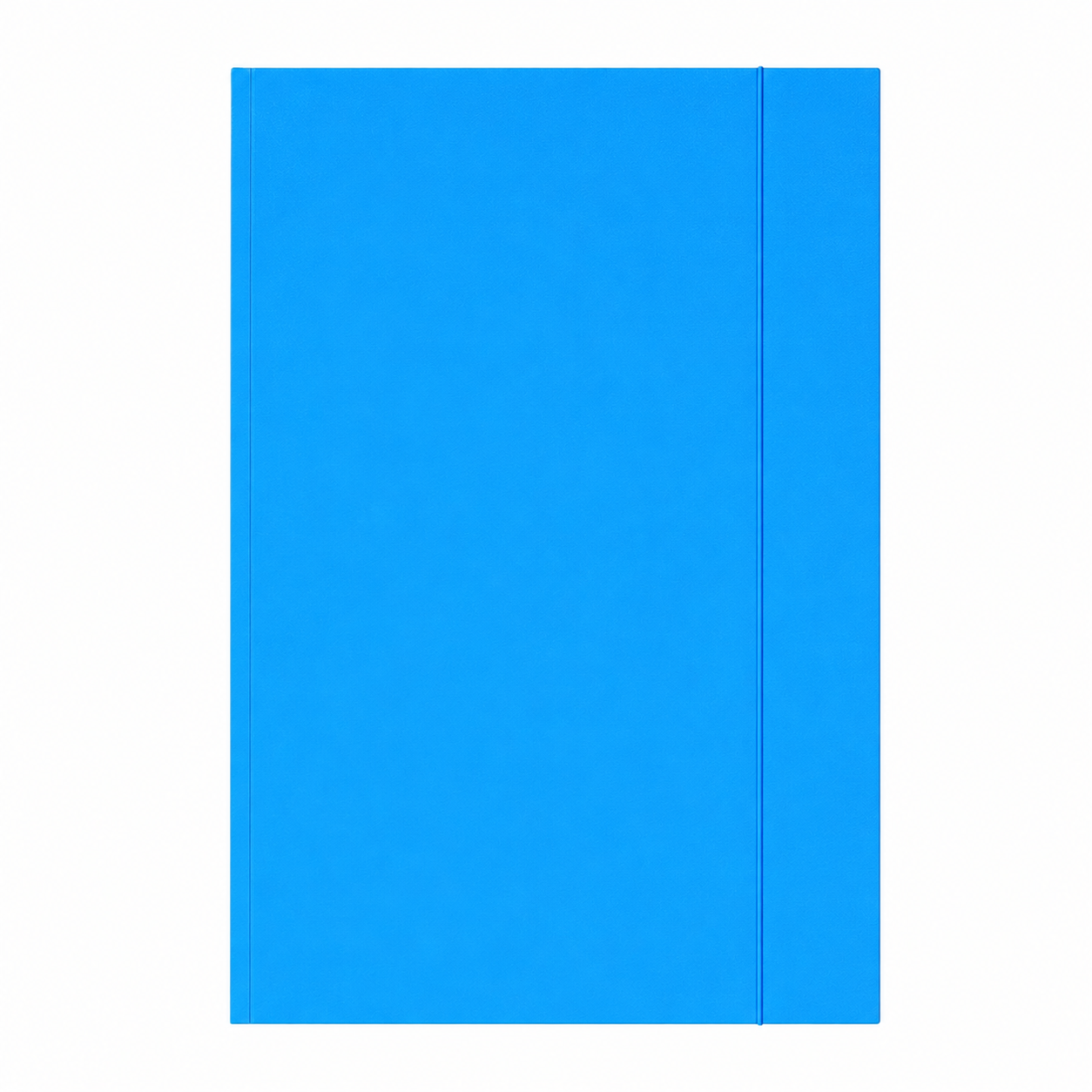 Blue Laminated Cardboard Folder With Elastic Band A4+ 300 Gsm