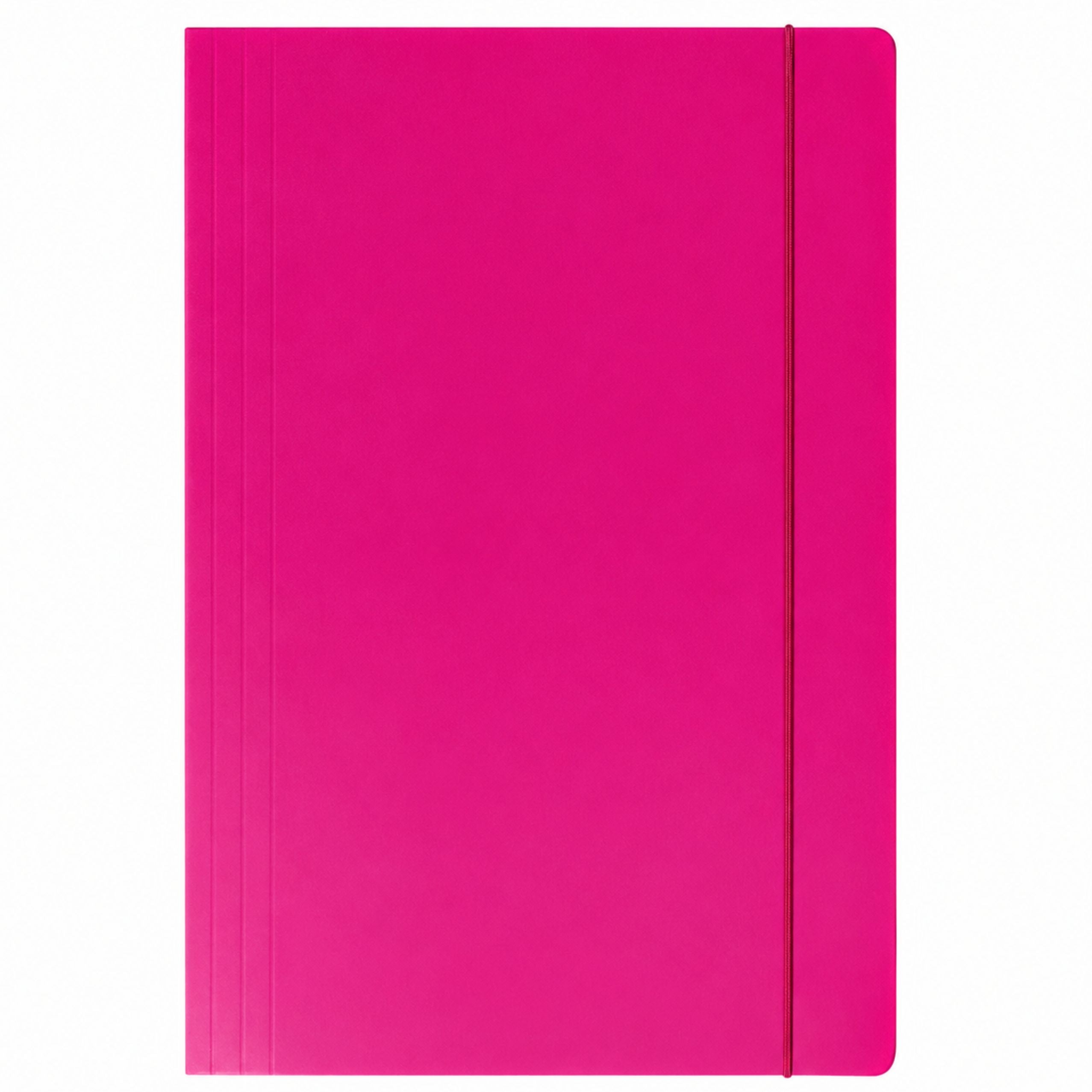 Pink Laminated Cardboard Folder With Elastic Band A4+ 300 Gsm