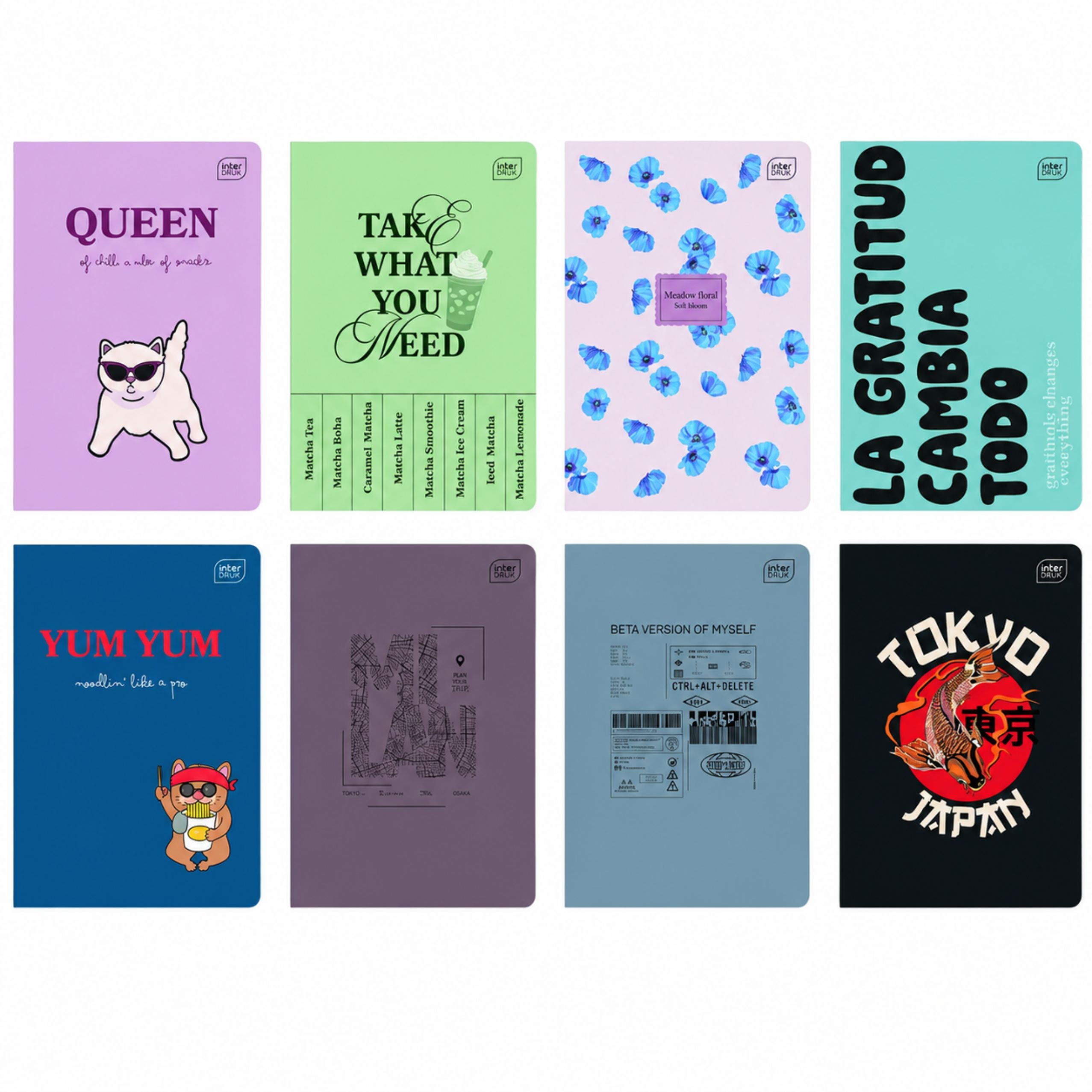 Interdruk A5 Notebook With Thick Lines 60 Sheets Assorted Designs