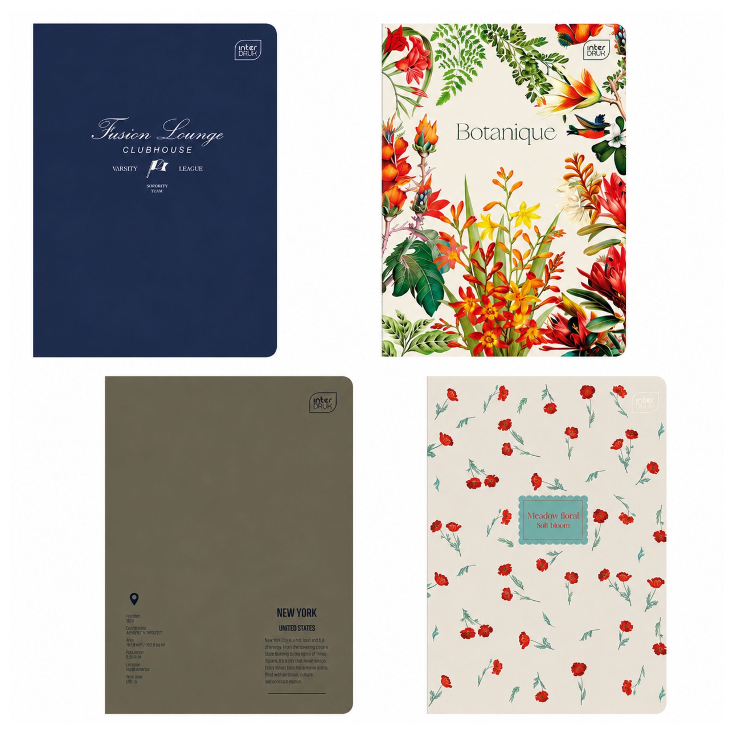 Interdruk A5 Notebook With Thick Lines 96 Sheets Assorted Designs