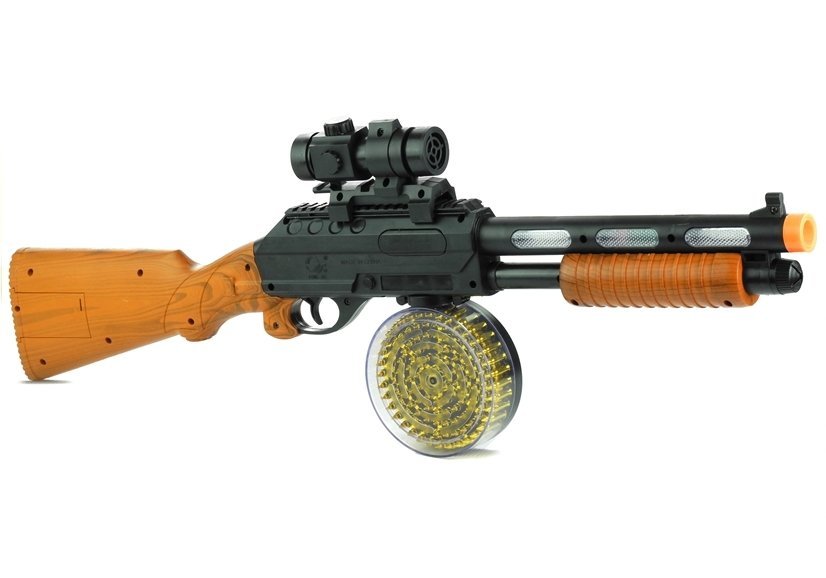 Machine Gun Weapon Ak 868-1 Shines & Plays 60 Cm