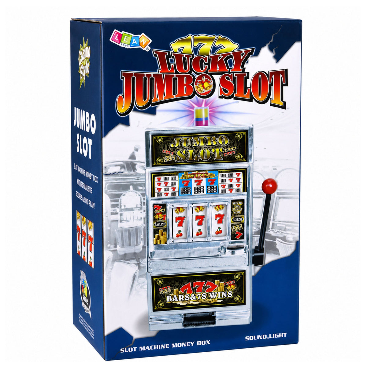Stort Slot Machine Casino Med Sounds Money Bank