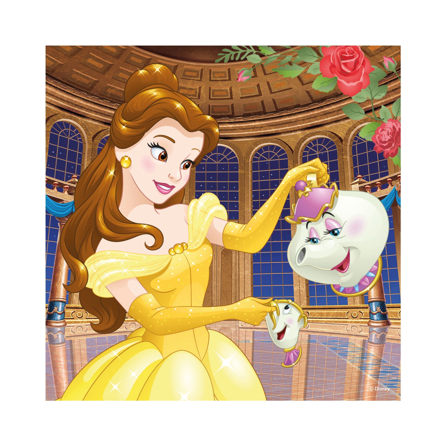 Puzzle Veselé princezné 3x55