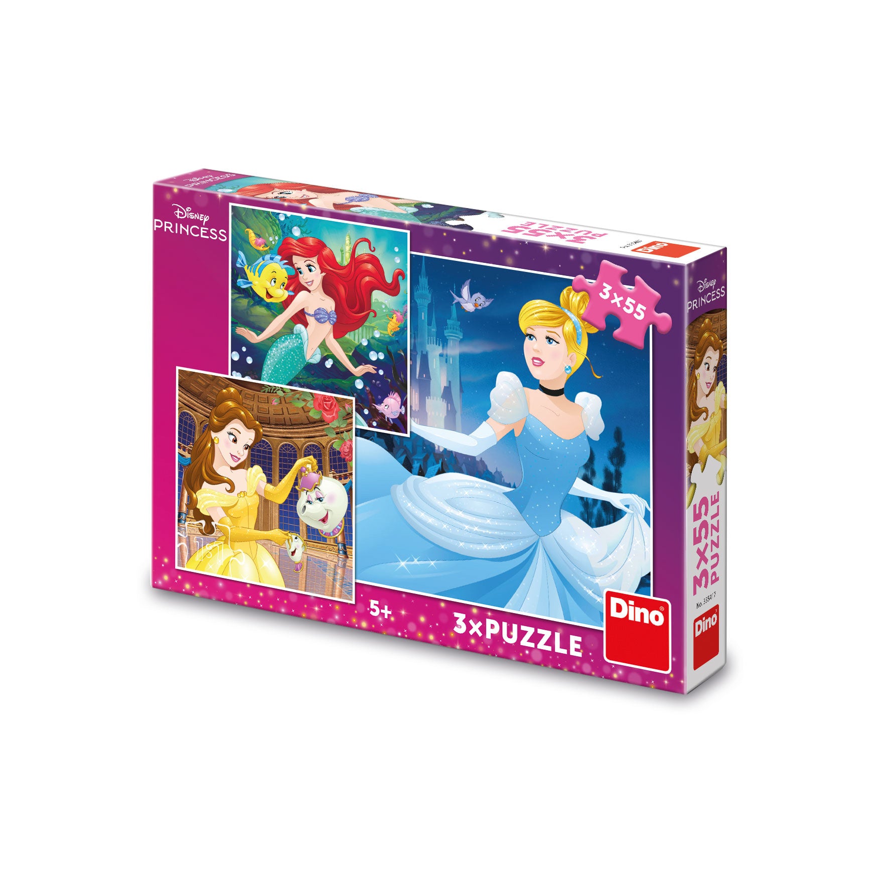 Puzzle Veselé princezné 3x55