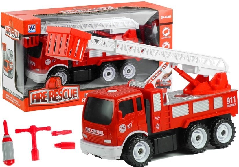 Take-apart Fire Rescue Truck Little Mechanic Wheel Wrench Screwdriver