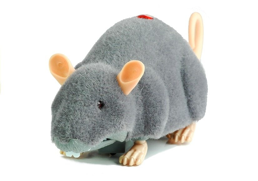 Big Rc Mouse Toy On Wheels Grey- Make A Prank