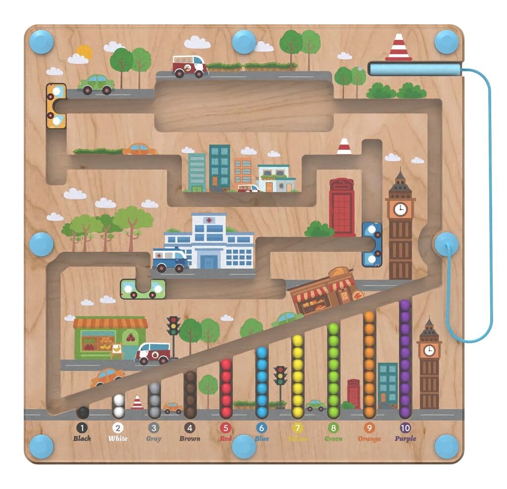 Magnetická hracia doska City pre 2 deti