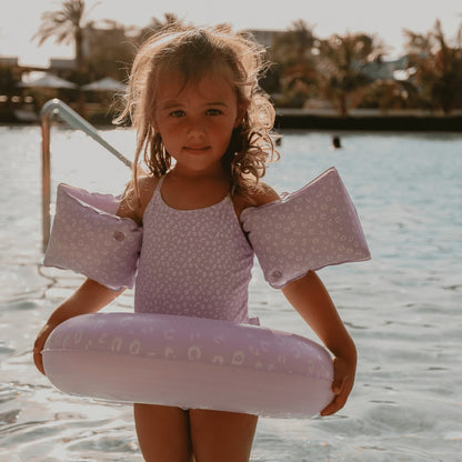 Opaski na ramię Swim Essentials – Lila – Lampart