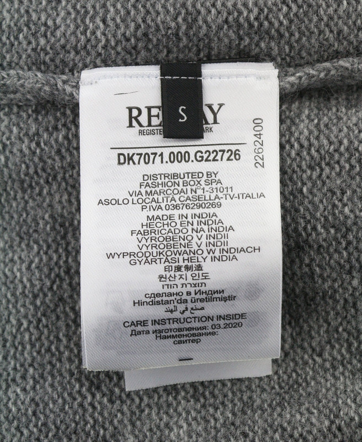 Szürke gyapjú jumper