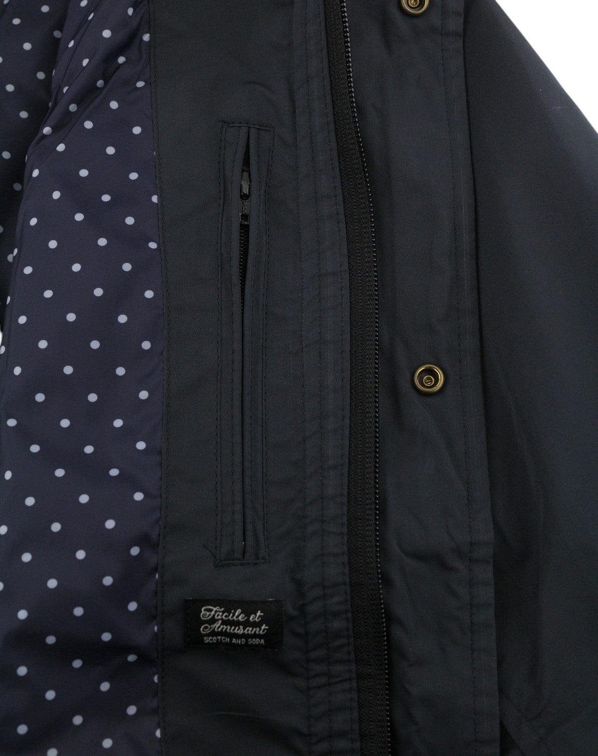 Blue Polyester Jacket