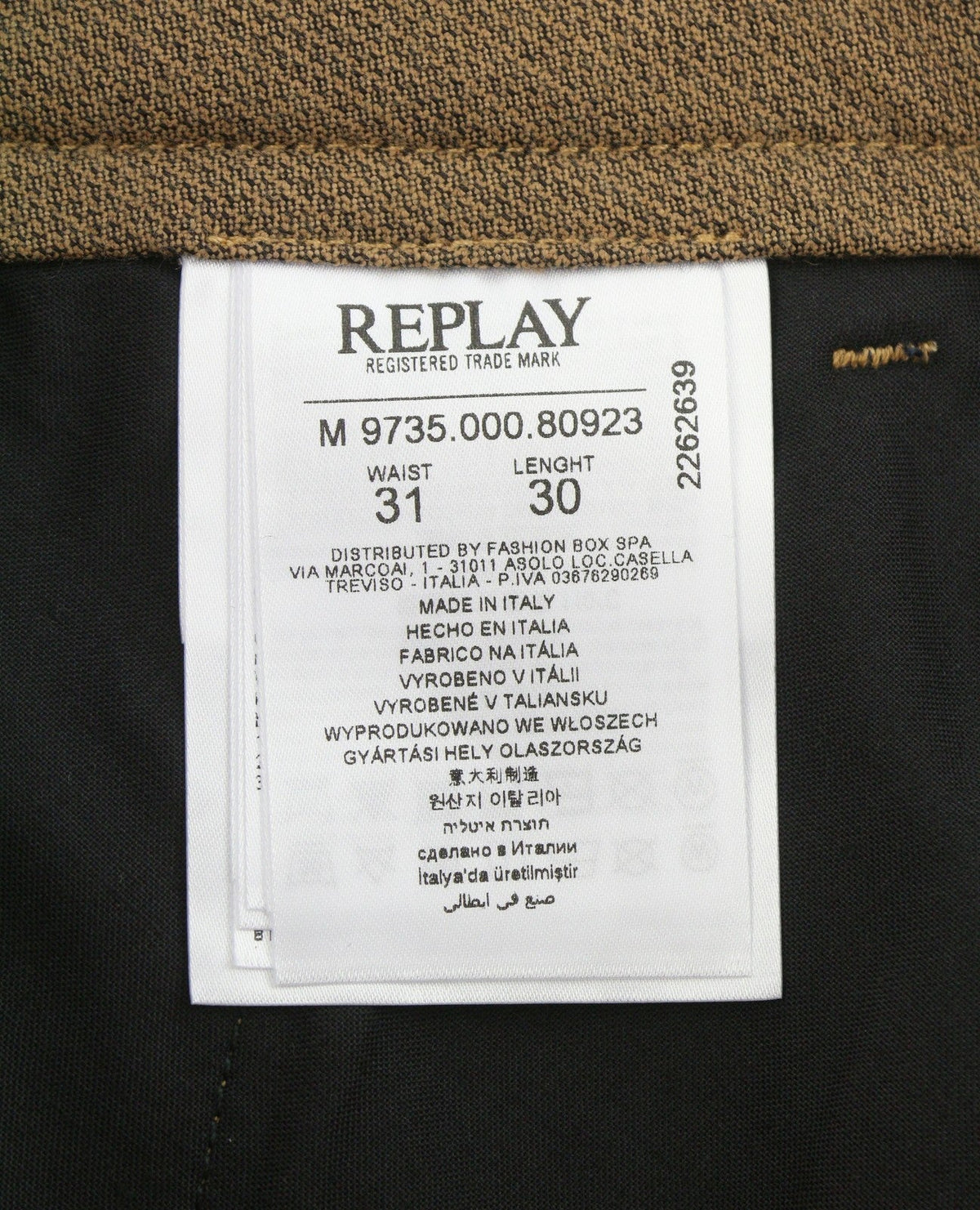 Pantaloni in cotone marrone
