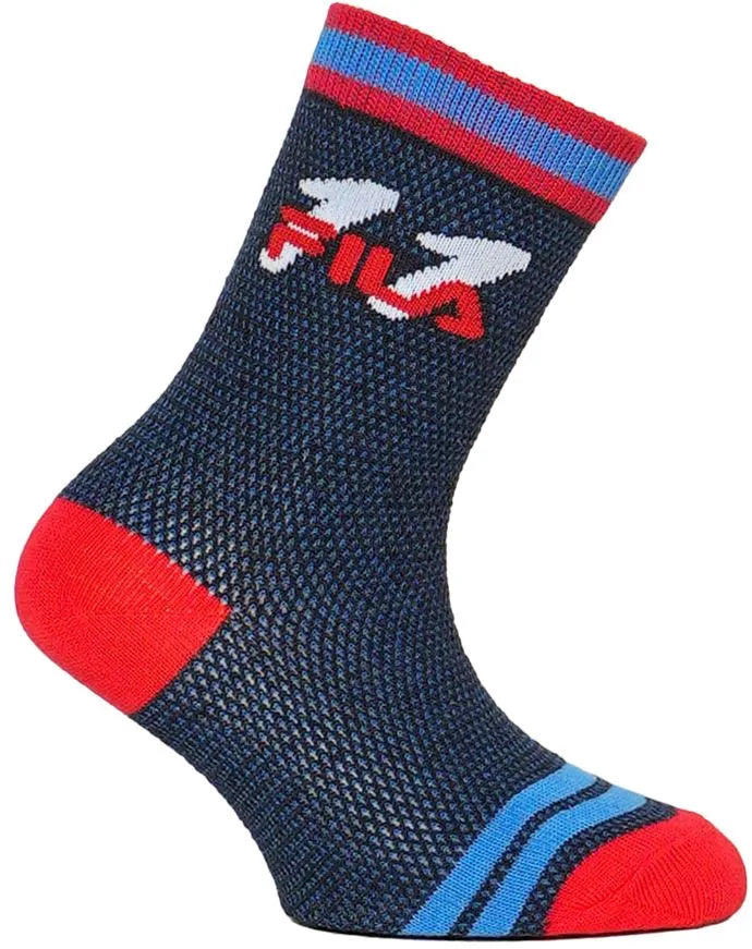 Kindersokken fila jr. sokken city 3-pack blauw 35-38