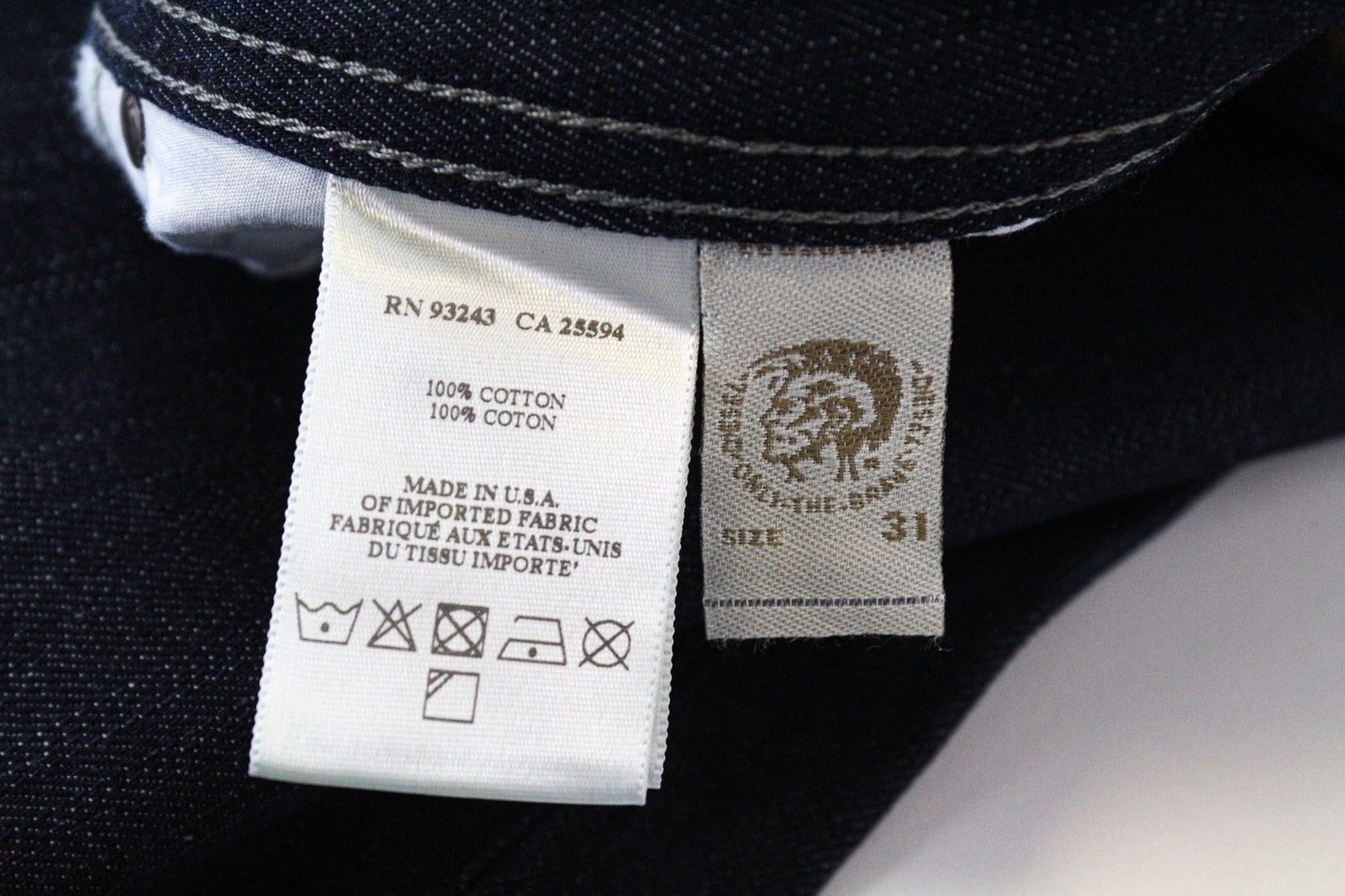 Diesel Viker 0rus7 Men's Jeansregular Straight Dark Blue Cotton Fit