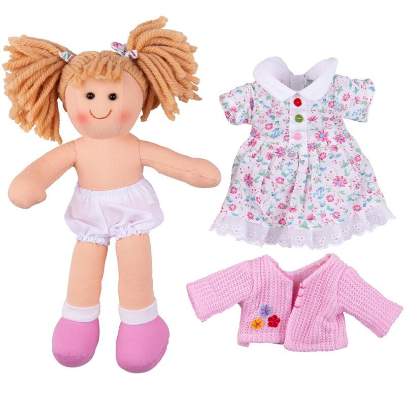 Bigjigs Toys Stoffpuppe Mohn 28 cm