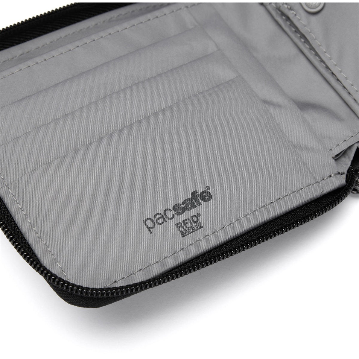 Pacsafe Rfidsafe Zip Around Wallet Jet Black