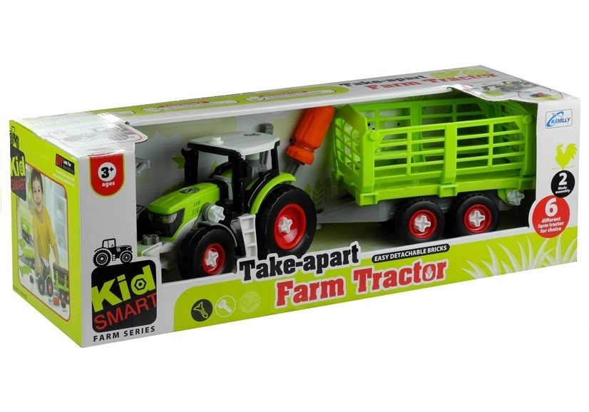 Assembly Tractor With Opened Trailer 43 Cm