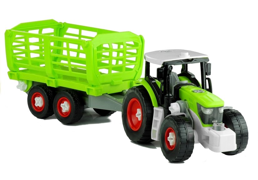 Assembly Tractor With Opened Trailer 43 Cm