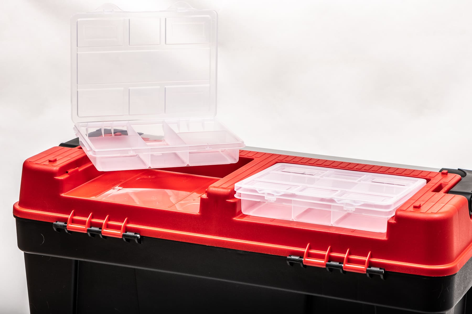 Toolbox 60 X 29 X 33 Cm Aluminum Handle Organizer Compartments Proline Hd