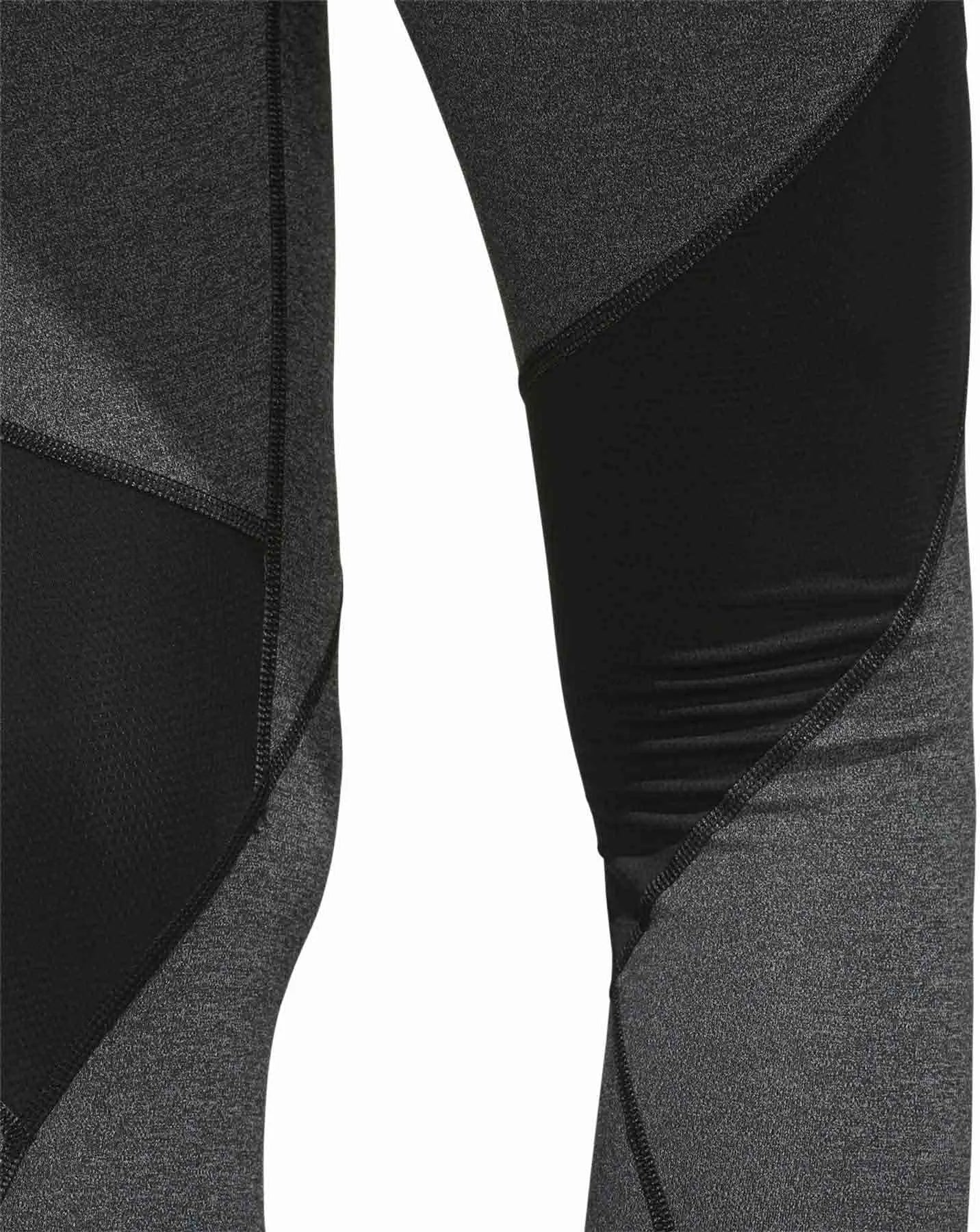Legging femme adidas alphaskin long chiné badge gris s