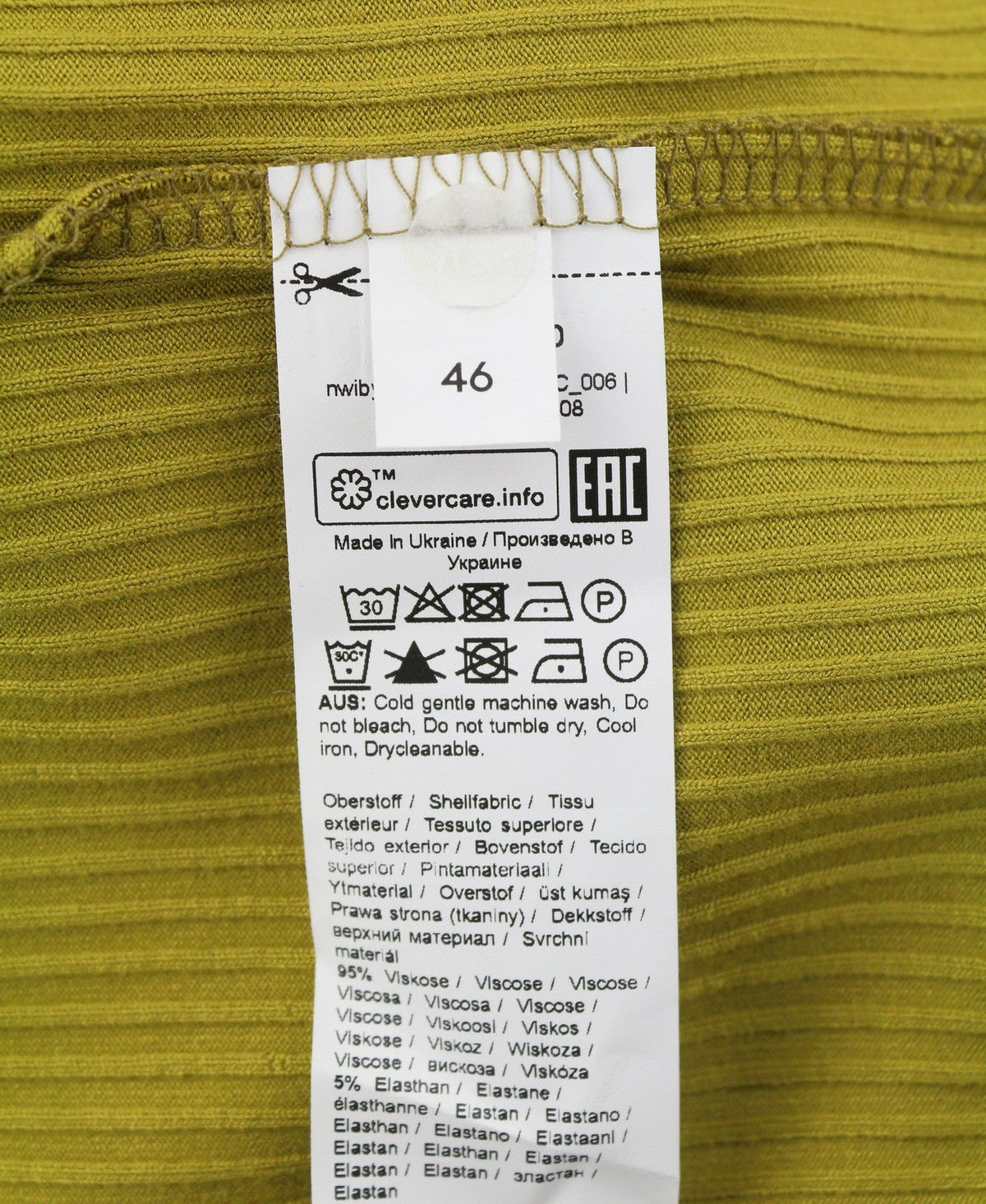 Vestido de viscosa amarillo