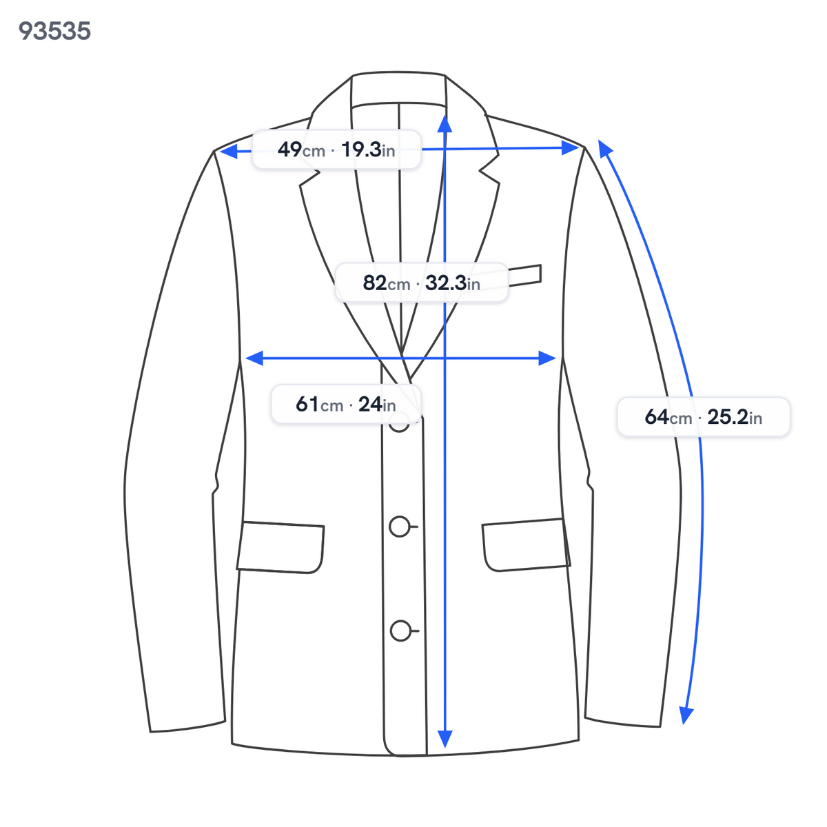 Blazer Lazio Single Breasted Int