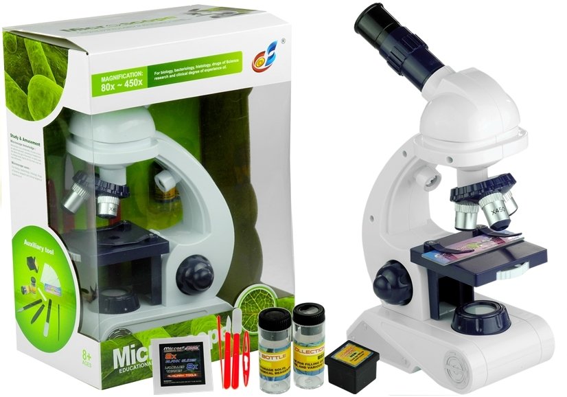 Microscope For Children 80x 200x 450x With Accesories