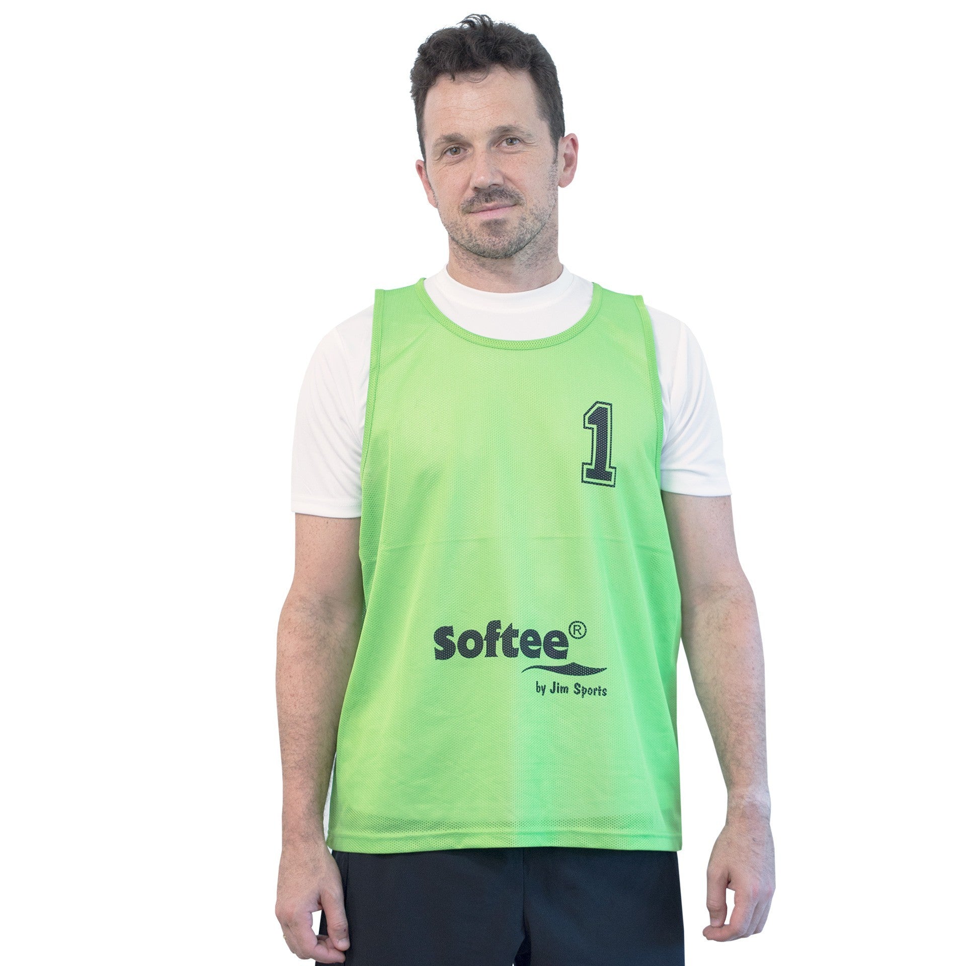 Set 5 Vesta de Antrenament Softee Numerotata De la 1 La 5 Verde JUNIOR